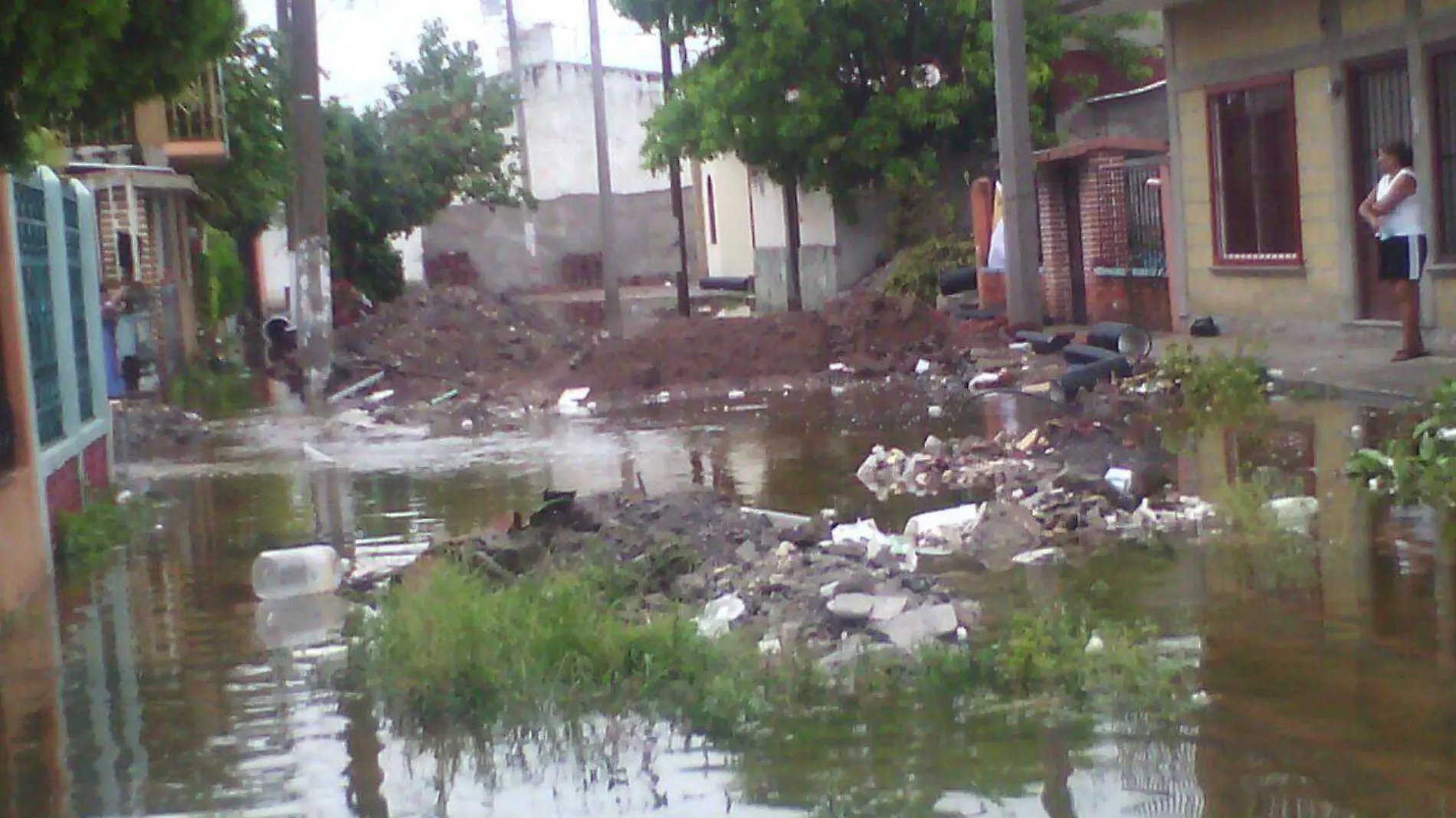 Afectaciones por la lluvia} en la zona sur de la entidad (1)